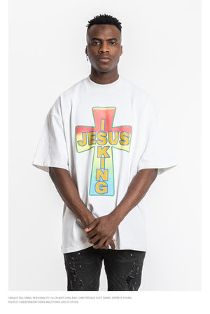 Kanye Jesus Is King Short Sleeve Oversized T-Shirt