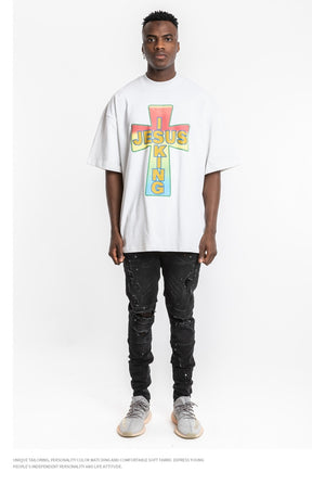 Kanye Jesus Is King Short Sleeve Oversized T-Shirt