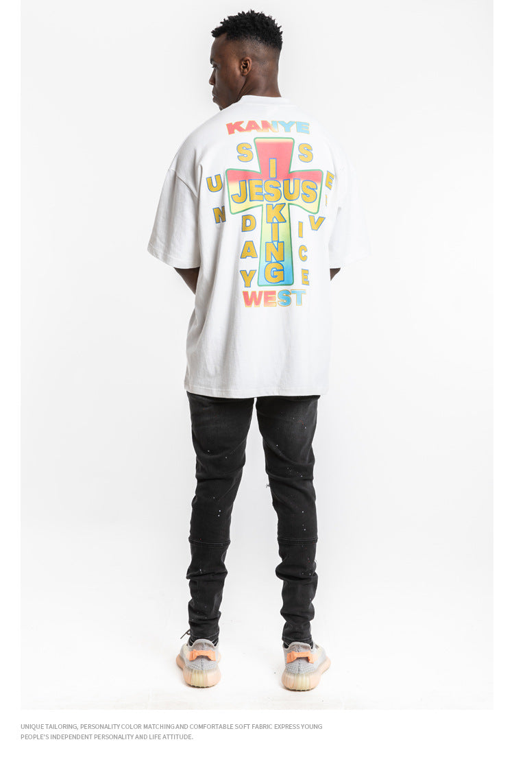 Kanye Jesus Is King Short Sleeve Oversized T-Shirt