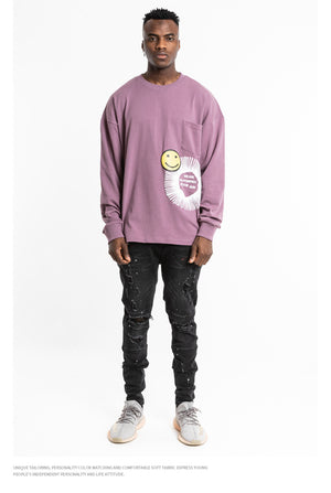 Smile Face Graphic Sweatshirt