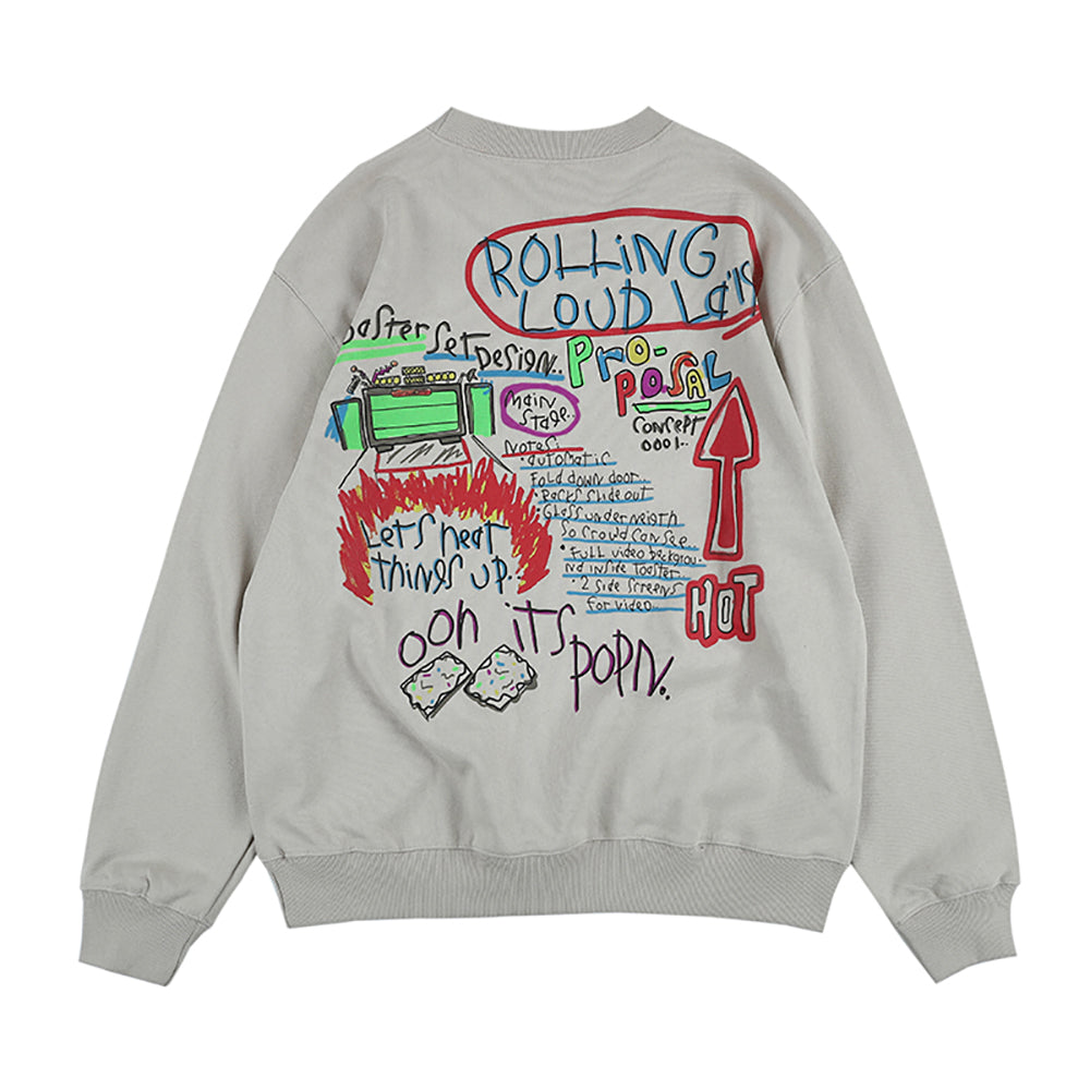Graffiti Print Sweatshirt
