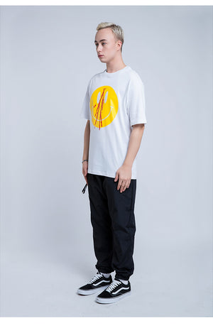 Bloody Smile Face Short Sleeve Oversized T-Shirt