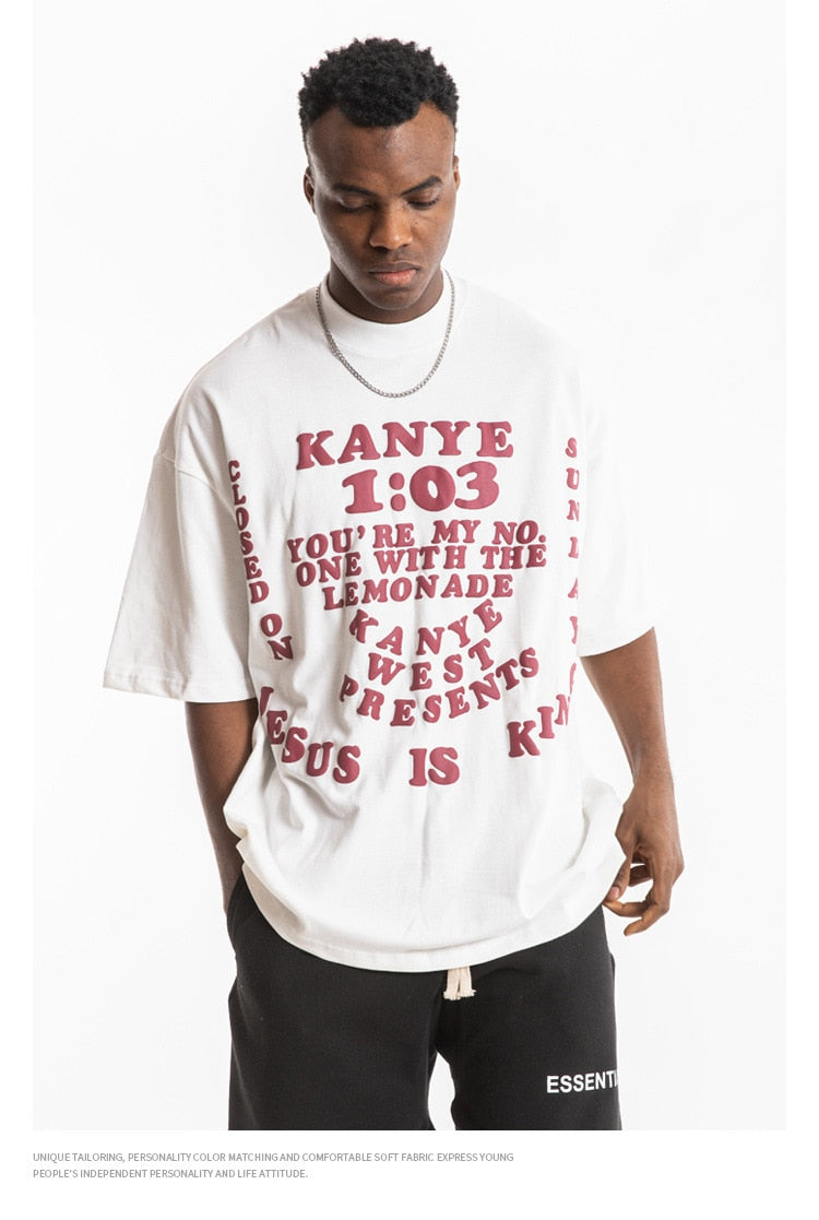 Kanye Jesus Is King Short Sleeve Oversized T-Shirt