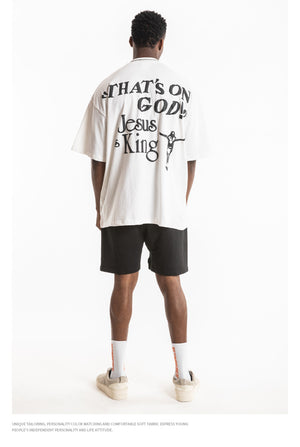 Kanye Jesus Is King Short Sleeve Oversized T-Shirt