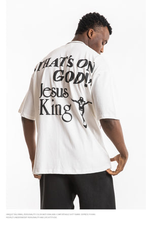 Kanye Jesus Is King Short Sleeve Oversized T-Shirt