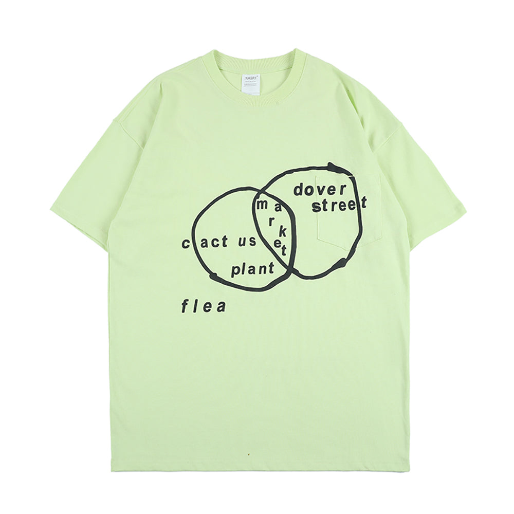 Green Phosphor Short Sleeve Oversized T-Shirt