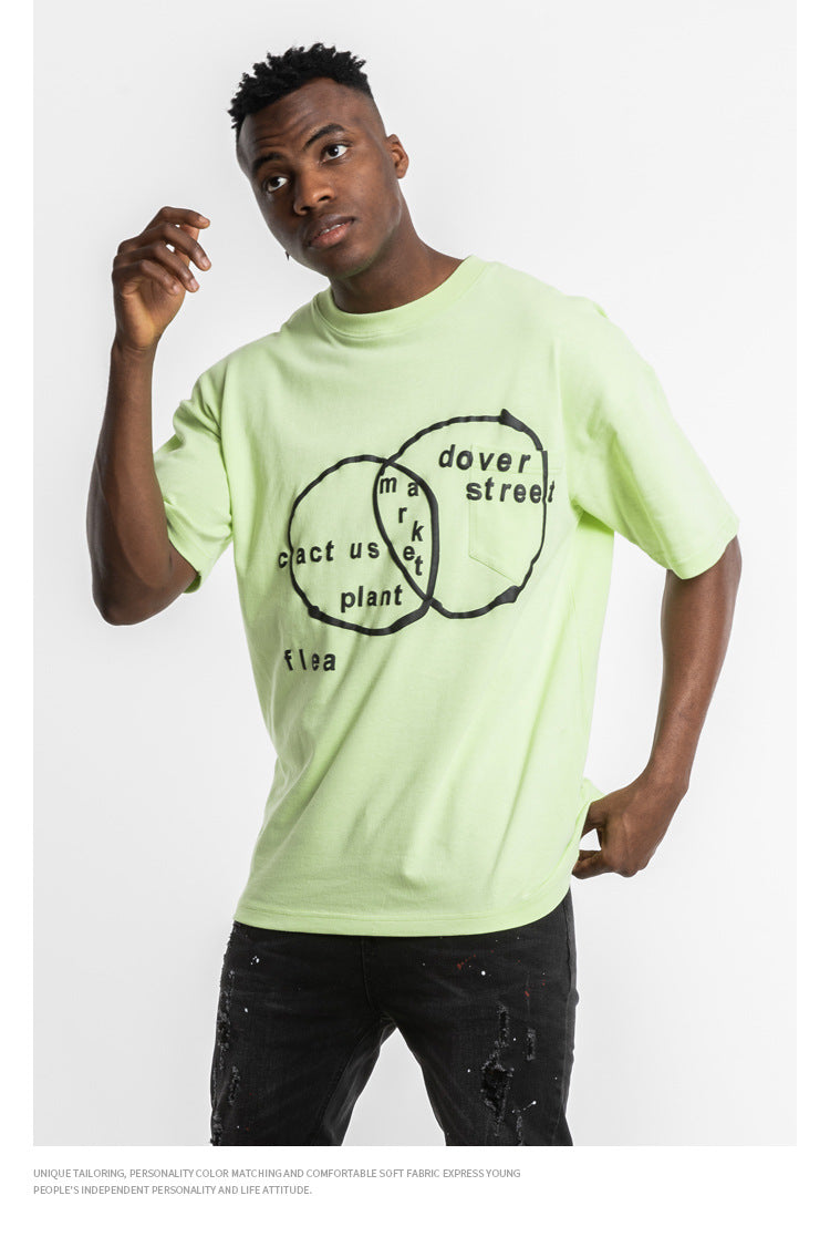 Green Phosphor Short Sleeve Oversized T-Shirt