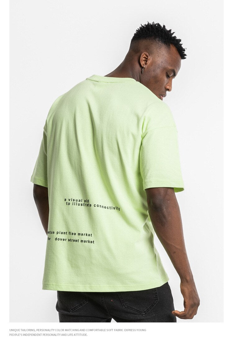 Green Phosphor Short Sleeve Oversized T-Shirt