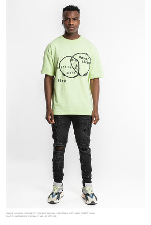 Green Phosphor Short Sleeve Oversized T-Shirt