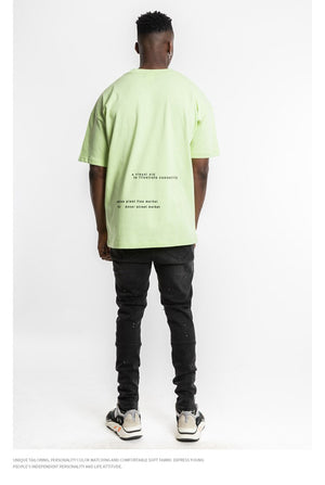 Green Phosphor Short Sleeve Oversized T-Shirt