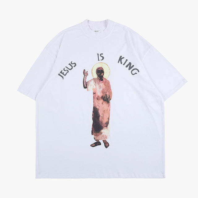 Kanye Jesus Is King Short Sleeve Oversized T-Shirt