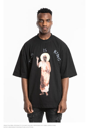 Kanye Jesus Is King Short Sleeve Oversized T-Shirt