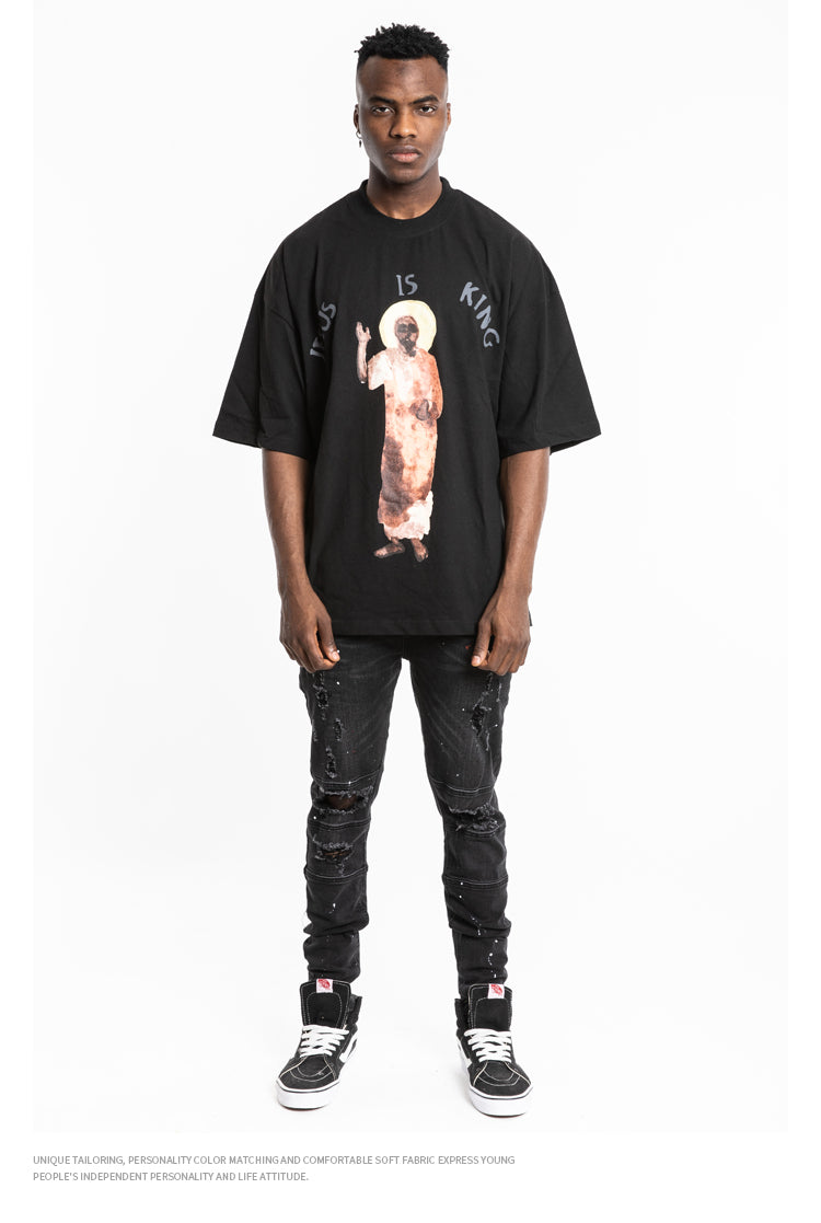 Kanye Jesus Is King Short Sleeve Oversized T-Shirt