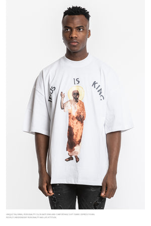 Kanye Jesus Is King Short Sleeve Oversized T-Shirt