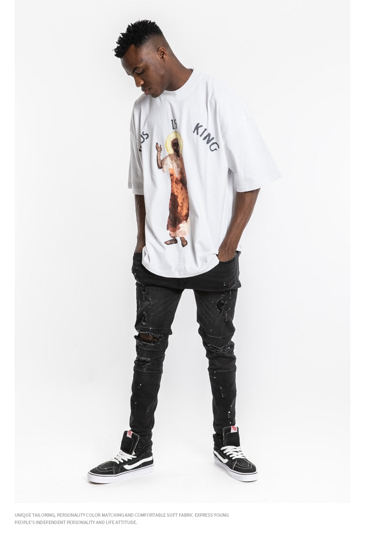 Kanye Jesus Is King Short Sleeve Oversized T-Shirt