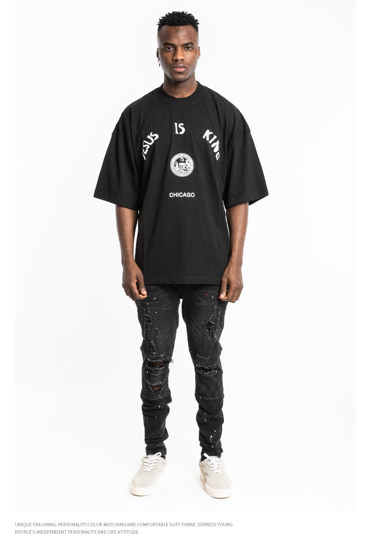 Kanye Jesus Is King Short Sleeve Oversized T-Shirt