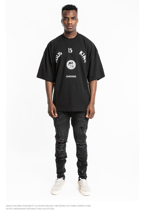 Kanye Jesus Is King Short Sleeve Oversized T-Shirt