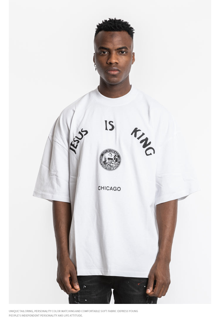 Kanye Jesus Is King Short Sleeve Oversized T-Shirt