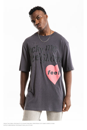 Kanye LUCKY ME I SEE GHOSTS Short Sleeve Oversized T-Shirt