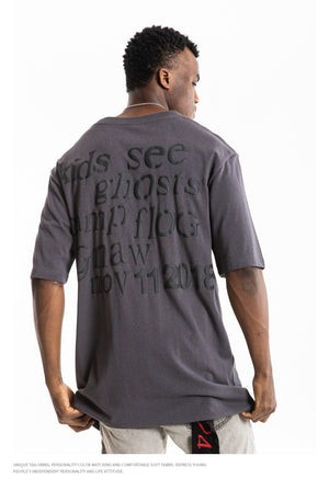Kanye LUCKY ME I SEE GHOSTS Short Sleeve Oversized T-Shirt