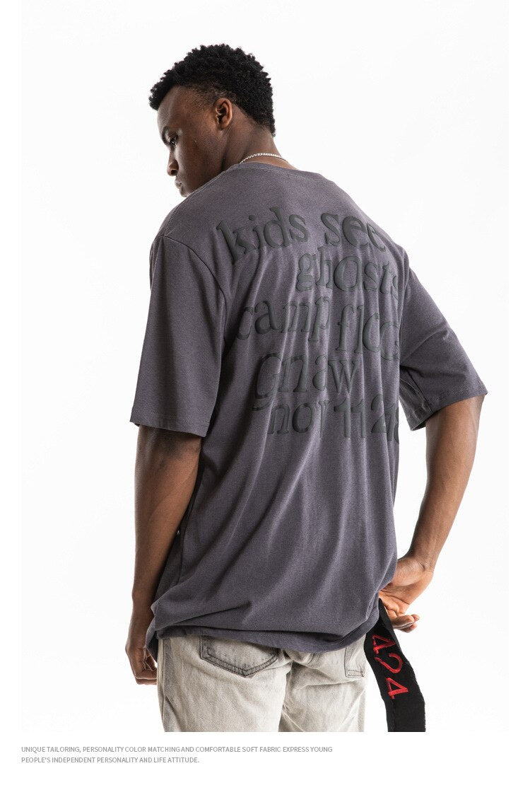 Kanye LUCKY ME I SEE GHOSTS Short Sleeve Oversized T-Shirt