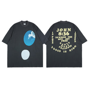 Kanye Jesus Is King Short Sleeve Oversized T-Shirt