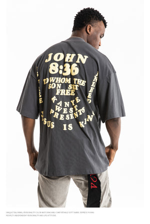 Kanye Jesus Is King Short Sleeve Oversized T-Shirt