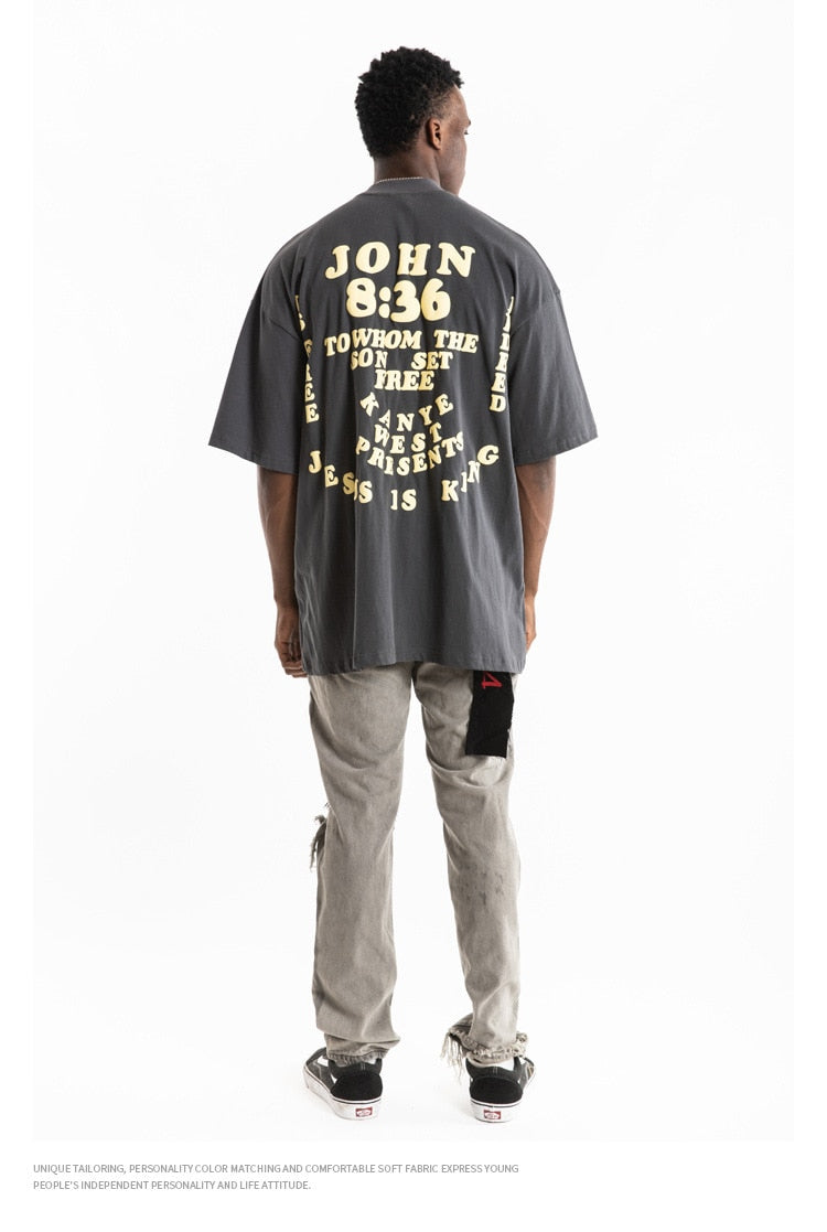 Kanye Jesus Is King Short Sleeve Oversized T-Shirt