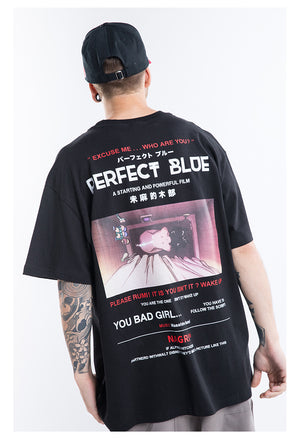 Perfect Blue Short Sleeve Oversized T-Shirt