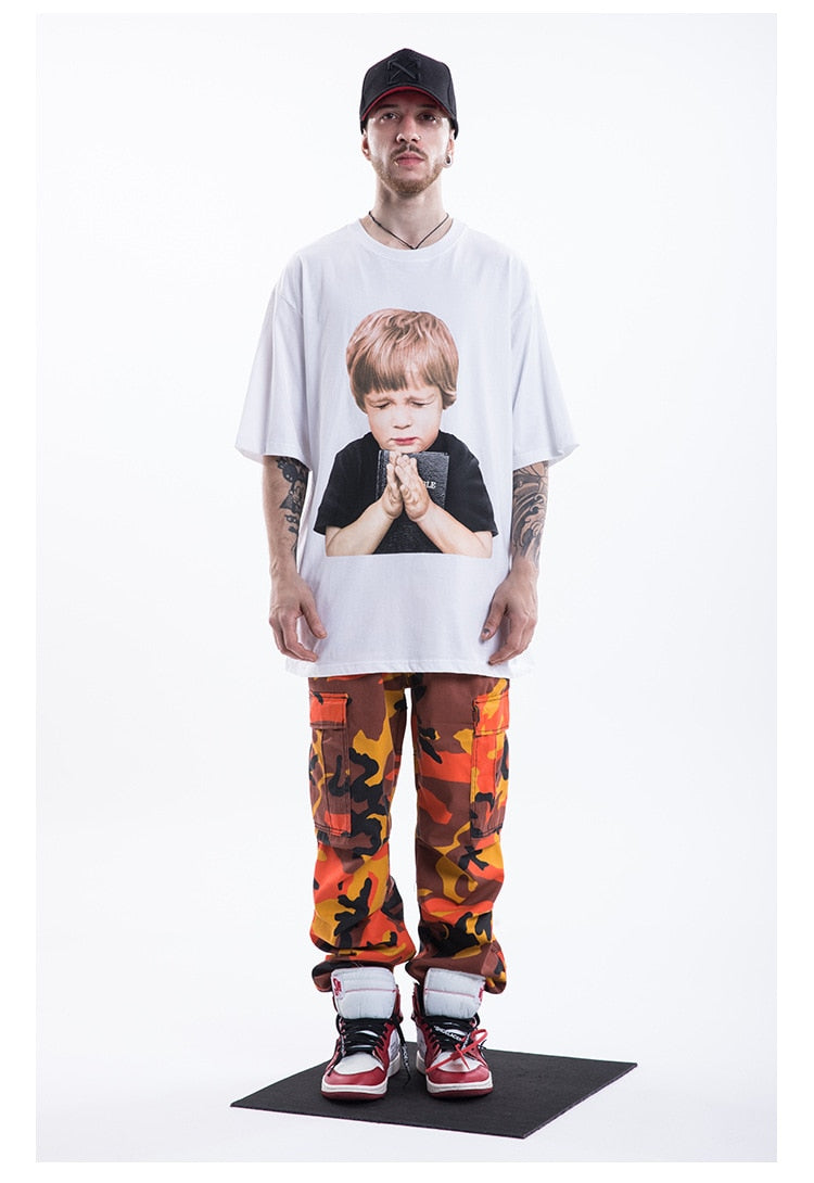 Little Boy Short Sleeve Oversized T-Shirt