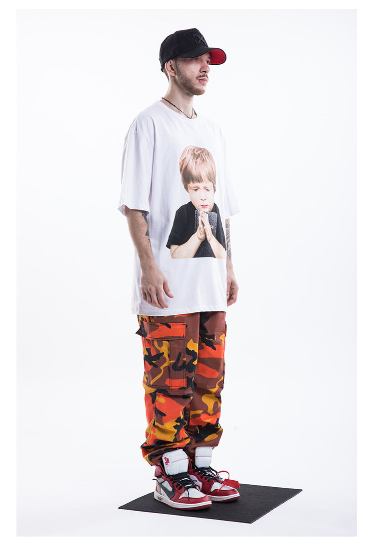 Little Boy Short Sleeve Oversized T-Shirt