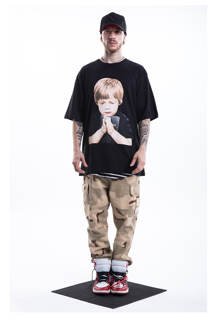 Little Boy Short Sleeve Oversized T-Shirt