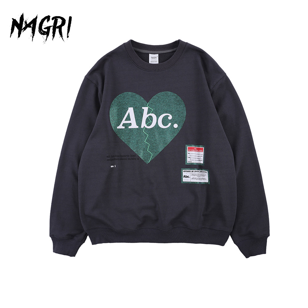 Abc Letter Graphic Sweatshirt