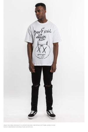 Don't Kill Ur Friends Kids Short Sleeve Oversized T-Shirt