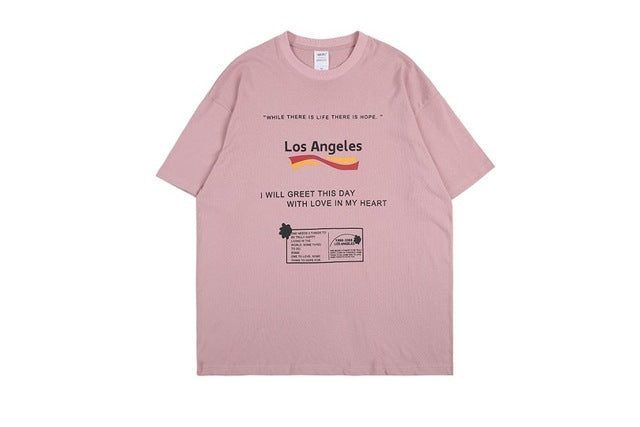 Los Angeles Vintage Short Sleeve Oversized T-Shirt