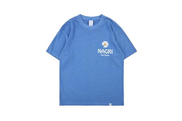 Nagri Daisy Sunflower Short Sleeve Oversized T-Shirt