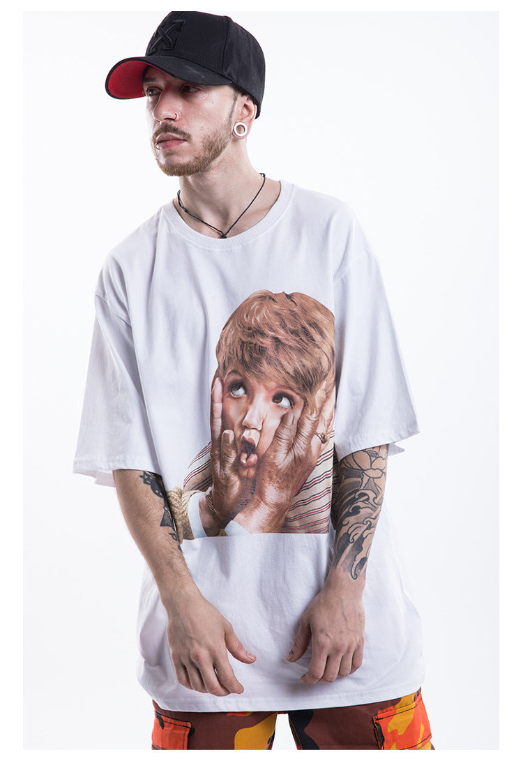 Little Boy Short Sleeve Oversized T-Shirt