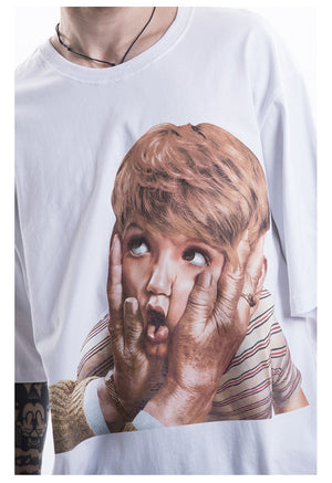 Little Boy Short Sleeve Oversized T-Shirt