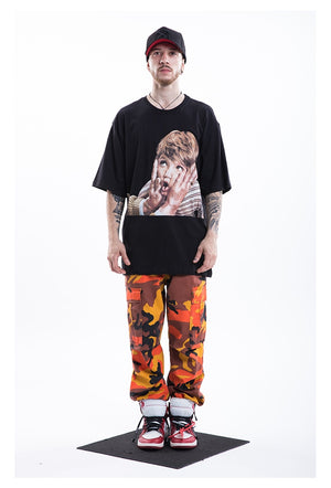Little Boy Short Sleeve Oversized T-Shirt