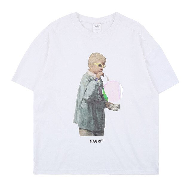 Nagri Graphs Short Sleeve Oversized T-Shirt