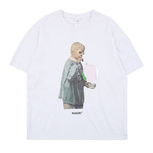 Nagri Graphs Short Sleeve Oversized T-Shirt