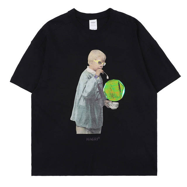 Nagri Graphs Short Sleeve Oversized T-Shirt