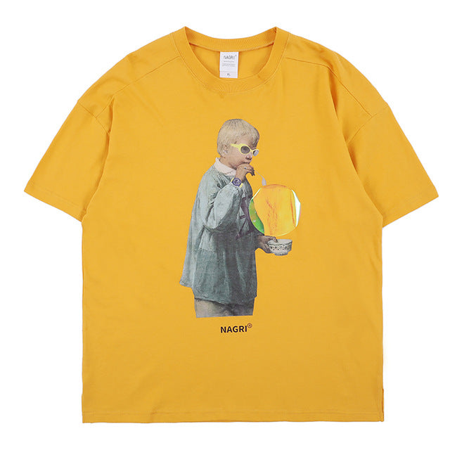Nagri Graphs Short Sleeve Oversized T-Shirt