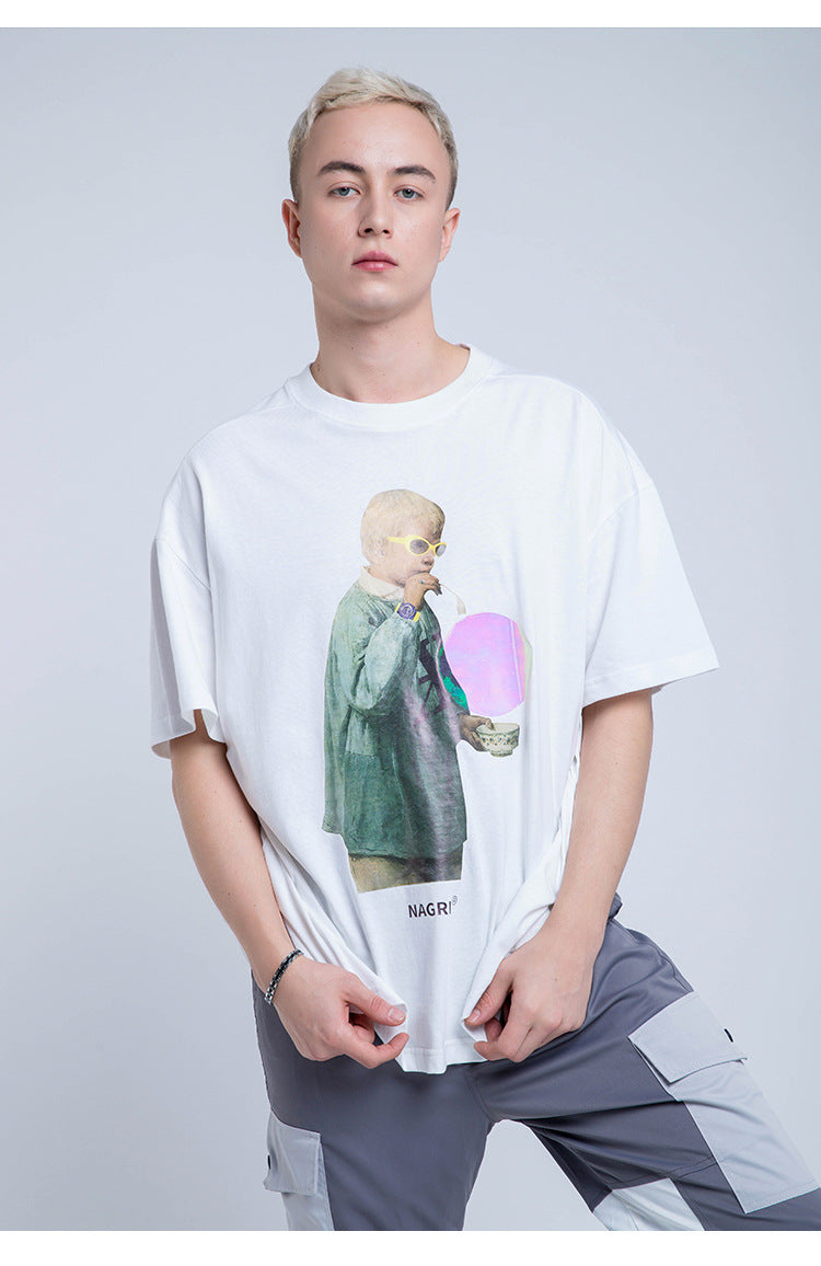 Nagri Graphs Short Sleeve Oversized T-Shirt