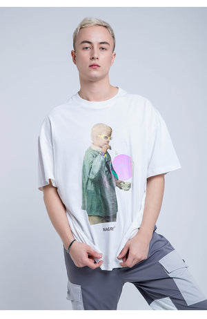 Nagri Graphs Short Sleeve Oversized T-Shirt