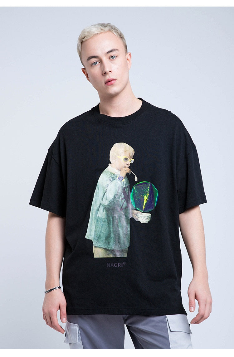 Nagri Graphs Short Sleeve Oversized T-Shirt