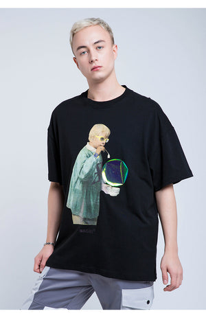 Nagri Graphs Short Sleeve Oversized T-Shirt