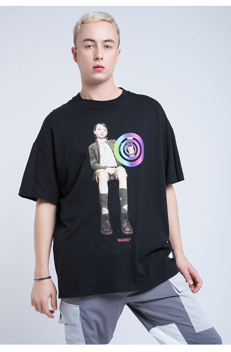 Nagri Graphs Short Sleeve Oversized T-Shirt
