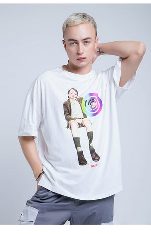 Nagri Graphs Short Sleeve Oversized T-Shirt