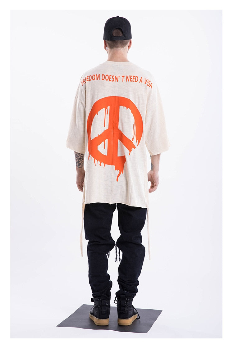 Hip-Hop Short Sleeve Oversized T-Shirt
